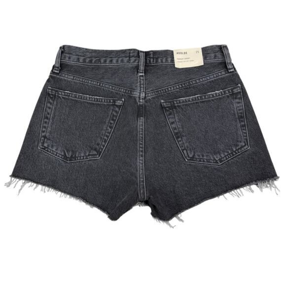 NWT AGOLDE Parker High Rise Cut Off Denim Jean Short Size 25 Bewitched - Picture 12 of 13